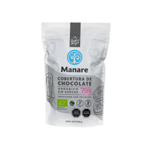 COBERTURA CHOCOLATE SIN AZUCAR 79% CACAO MANARE 400 G