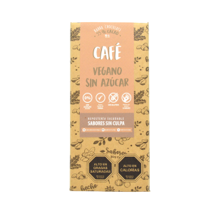 CHOCOLATE 55% CACAO CAFÉ VEGANO SIN GLUTEN SIN AZUCAR SIN CULPA – 80 g