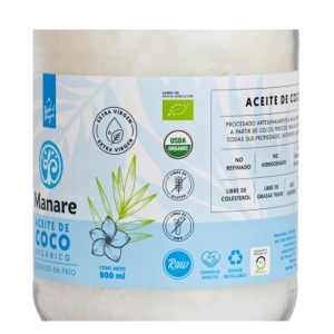 ACEITE DE COCO ORGÁNICO MANARE – 1 Lt
