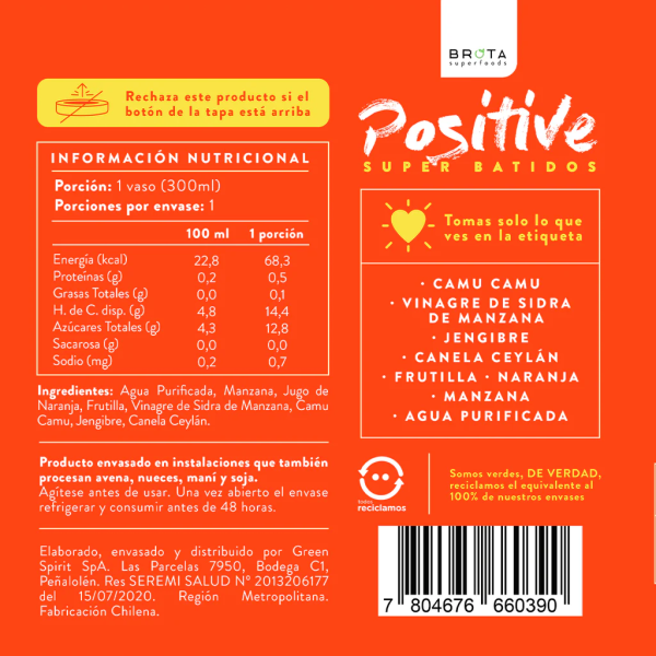 JUGO DEFENSE, POSITIVE 300 cc