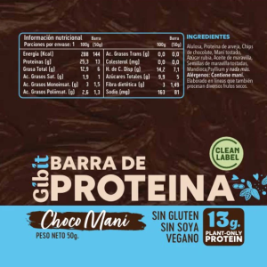 BARRA DE PROTEINA CHOCO MANI GIBIT 45 G