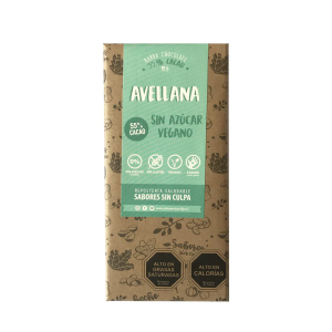 CHOCOLATE 55% CACAO AVELLANA SIN GLUTEN SIN AZUCAR SIN CULPA – 80 g