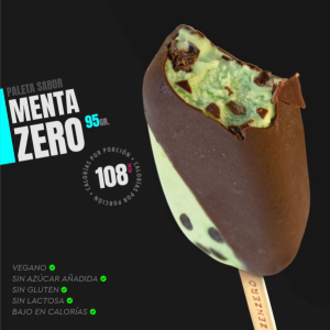 HELADO PALETA VEGANO SIN GLUTEN MENTA ZENZERO