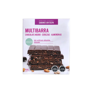 MULTIBARRA CIRUELA CHOC. NEGRO CEREZA ALMENDRA, SIN CULPA 140 g