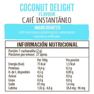 CAFE COCONUT DELIGTH SIN GLUTEN BEANIES 50 G