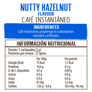 CAFE NUTTY HAZELNUT SIN GLUTEN BEANIES 55 G
