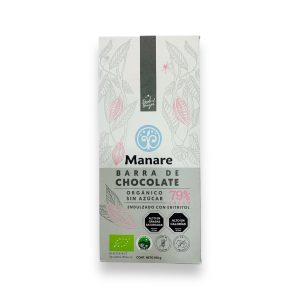 CHOCOLATE ORGANICO SIN AZUCAR 79% CACAO MANARE – 100 g