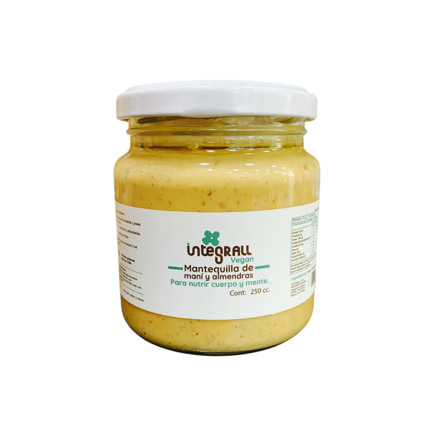 MANTEQUILLA ALMENDRA MANÍ, INTEGRALL 250 g