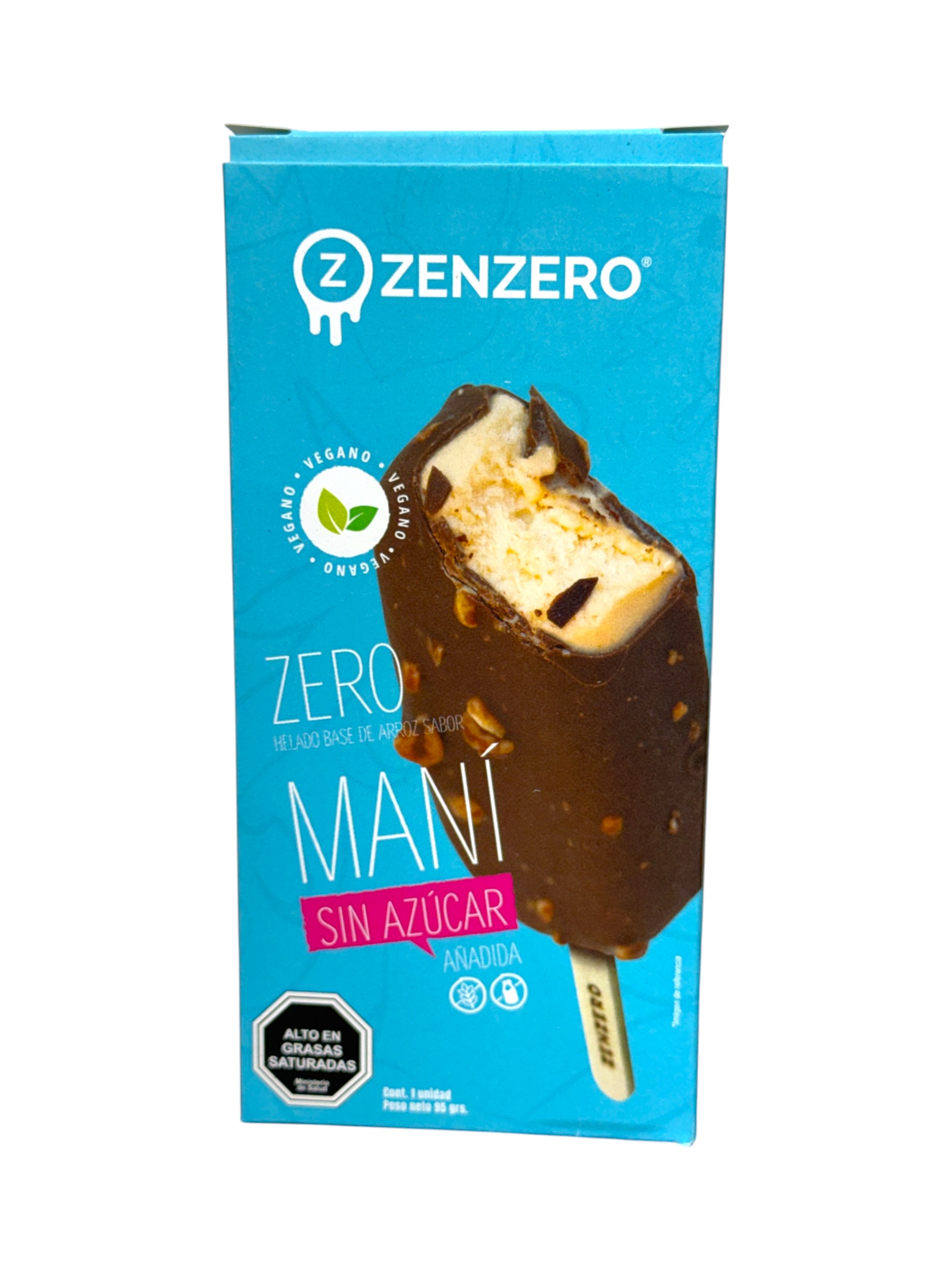 HELADO PALETA VEGANO SIN GLUTEN MANI ZENZERO