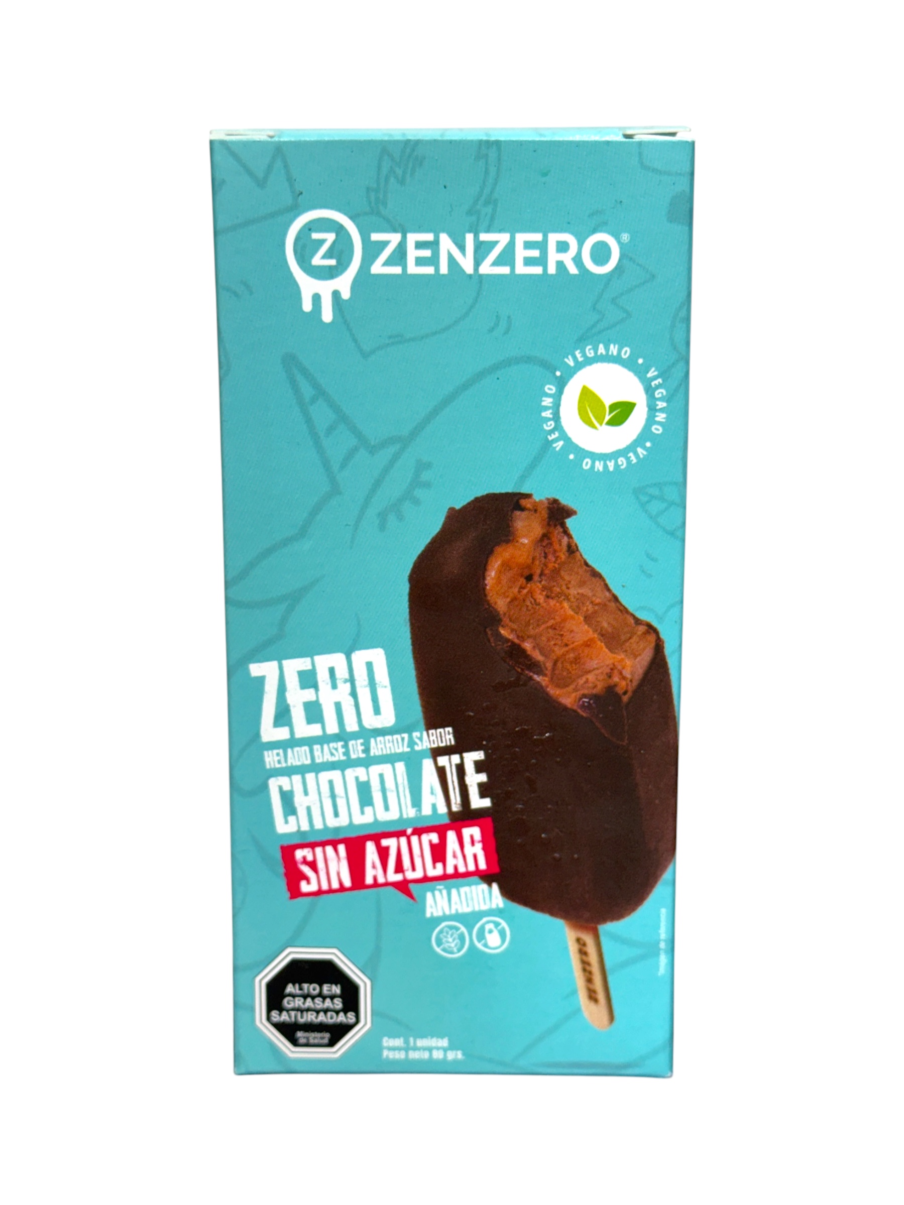 HELADO PALETA VEGANO SIN GLUTEN CHOCOLATE ZENZERO
