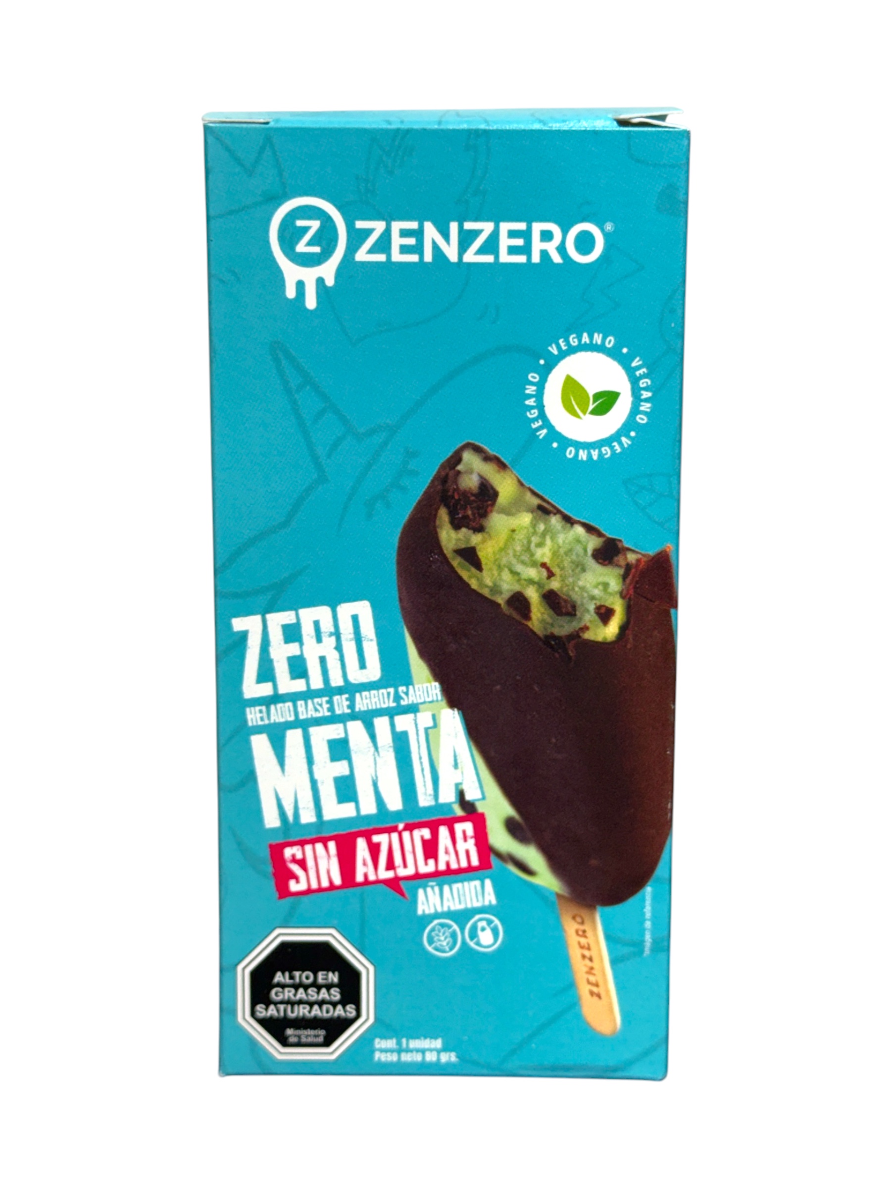 HELADO PALETA VEGANO SIN GLUTEN MENTA ZENZERO