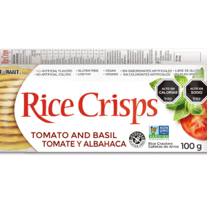 GALLETAS RICECRISP TOMATE ALBAHACA SIN GLUTEN 100 G