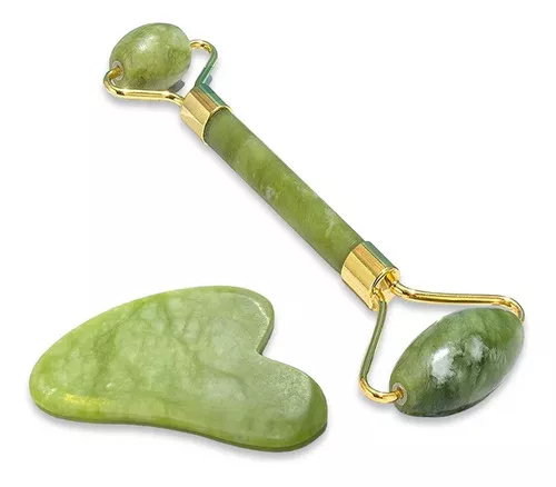 RODILLO FACIAL DE JADE + PIEDRA GUASHA