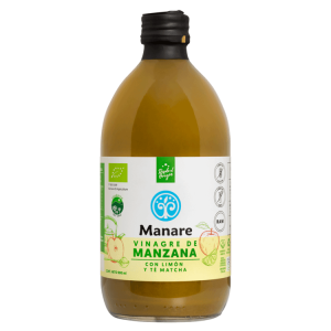 VINAGRE DE MANZANA MATCHA LIMON ORGANICO MANARE 500 ML