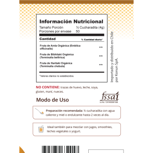 TRIPHALA POWDER ORGANICO 200G KONUN