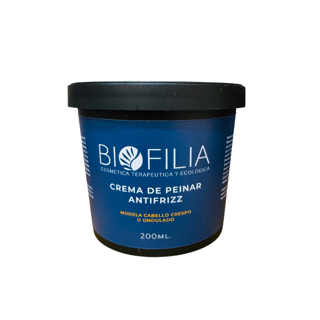 CREMA DE PEINAR ANTIFRIZZ, BIOFILIA 200 ml