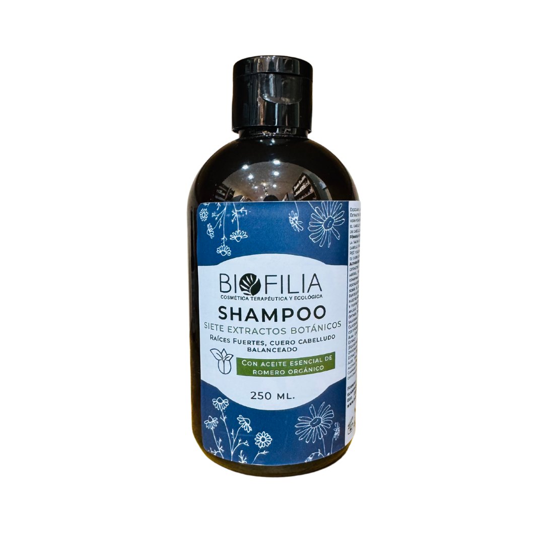 SHAMPOO 7 EXTRACTOS, BIOFILIA 250 ml