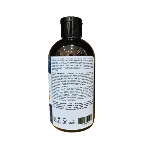 SHAMPOO CALÉNDULA Y MANZANILLA, BIOFILIA 250 ml