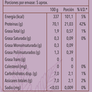 PROTEÍNA DE CÁÑAMO ORGÁNICO 70%, NUTRANABIS – 150 g