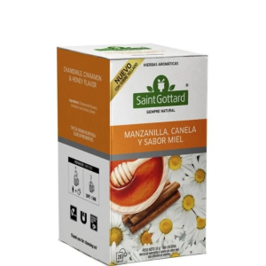 INFUSIÓN MANZANILLA CANELA MIEL, SAINT GOTTARD 20 BOLSITAS
