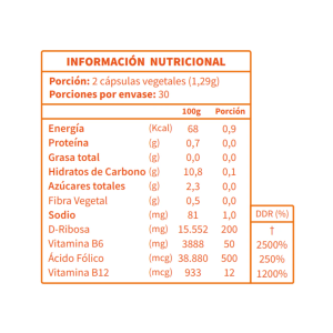 VITAMINA B12 LIPOSOMAL ORTOMOLECULAR – 60 CAPSULAS