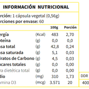 VITAMINA D3 LIPOSOMAL 800 UI ORTOMOLECULAR – 60 CAPSULAS