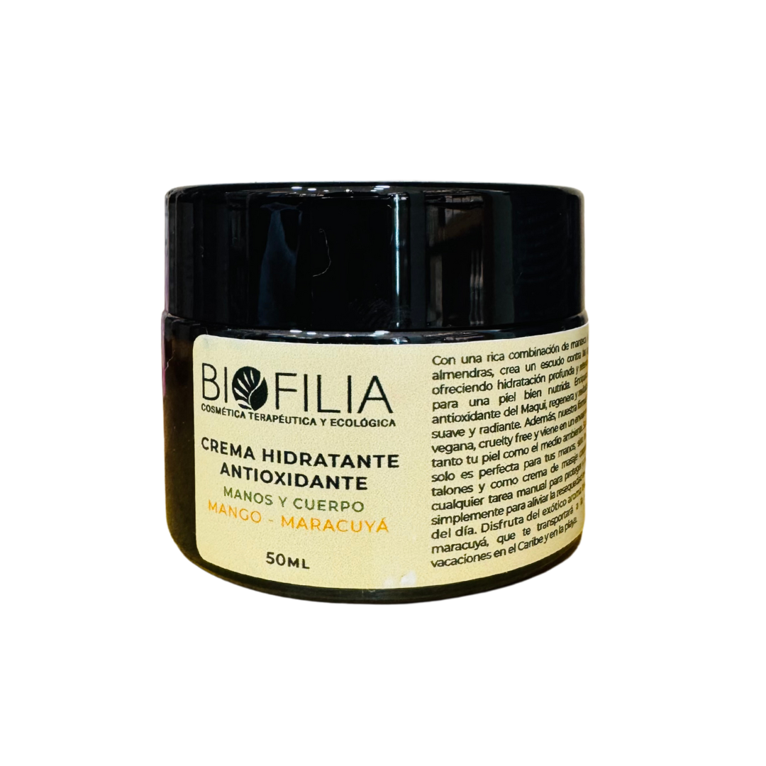 CREMA DE MANOS MANGO MARACUYÁ, BIOFILIA 30 ml
