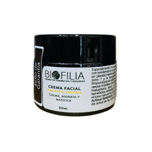 CREMA FACIAL PIEL SENSIBLE, BIOFILIA 50 ml