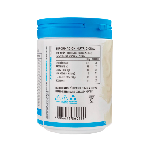 PÉPTIDOS DE COLÁGENO HIDROLIZADO, MANARE 250 g