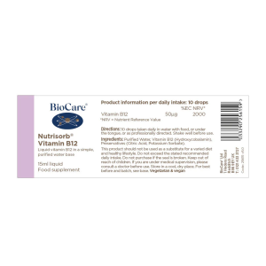 NUTRISORB- VITAMINA B12 15 ML, BIO CARE