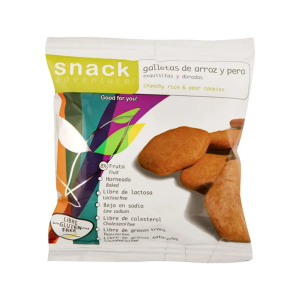 GALLETA ARROZ PERA SIN GLUTEN SIN LACTOSA SNACK ADVENTURES 50g