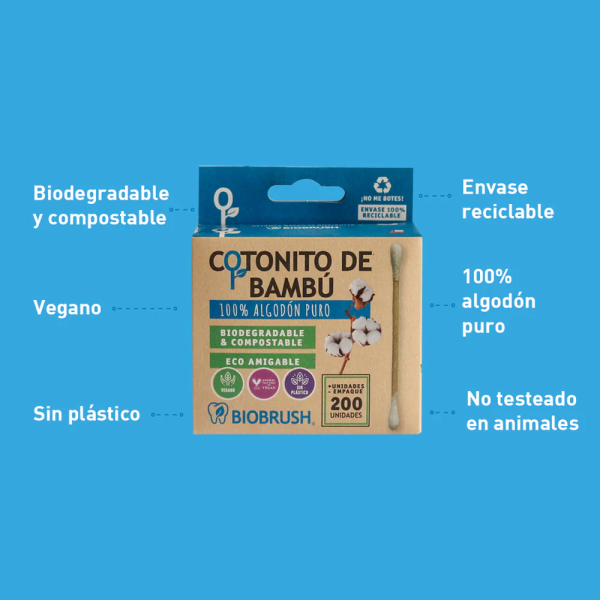 COTONITOS DE BAMBÚ 200 UN BIOBRUSH