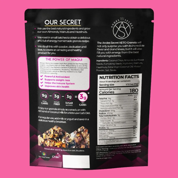 GRANOLA KETO MAQUI ANDES SECRET 312 g