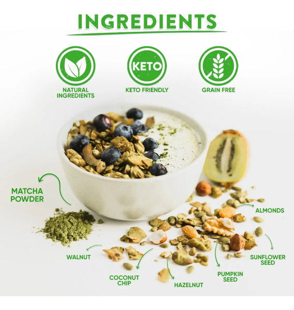 GRANOLA KETO MATCHA ANDES SECRET 312 g