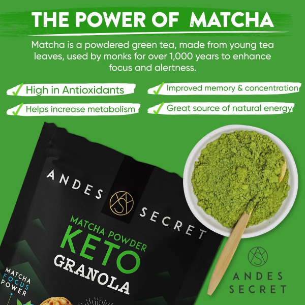 GRANOLA KETO MATCHA ANDES SECRET 312 g
