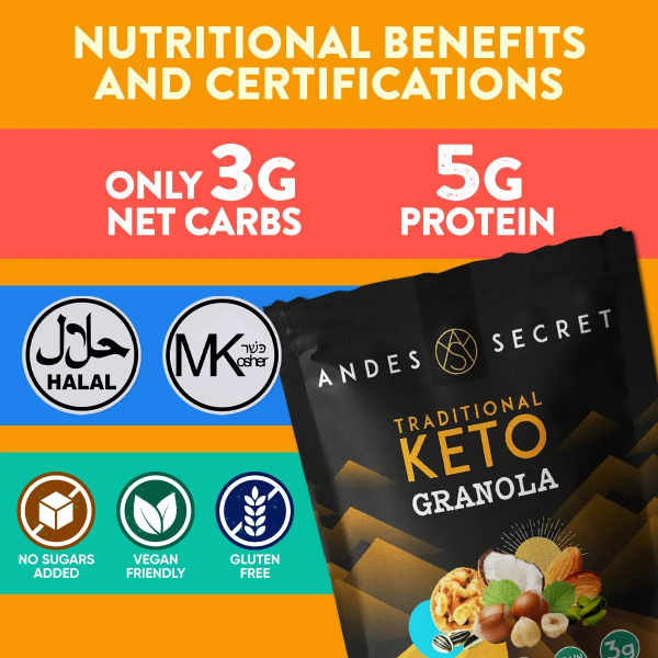GRANOLA KETO TRADICIONAL ANDES SECRET 312 g