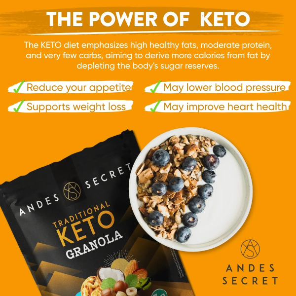 GRANOLA KETO TRADICIONAL ANDES SECRET 312 g