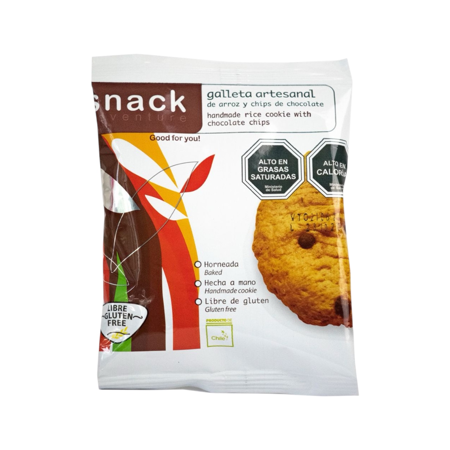GALLETA ARTESANAL CHIPS SIN GLUTEN SNACK ADVENTURES 30g