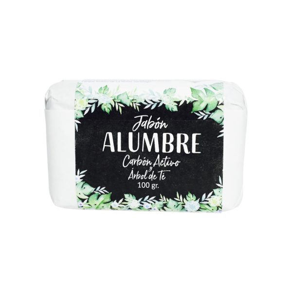 JABÓN BARRA ALUMBRE CARBÓN ACTIVADO Y ÁRBOL DE TÉ HBM 100g