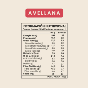 BARRA WILD FIT CHOCOLATE AVELLANA 35 g