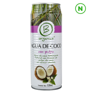 AGUA DE COCO CON PULPA B ORGANICS LATA – 520 ml
