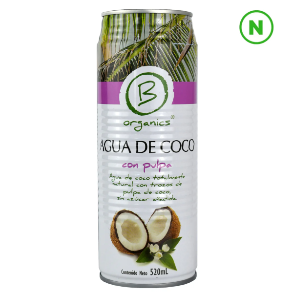 AGUA DE COCO CON PULPA B ORGANICS LATA - 520 ml