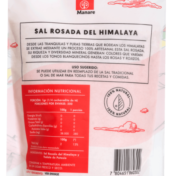 SAL ROSADA FINA MANARE 500 g