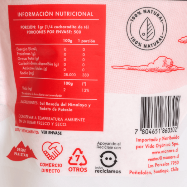 SAL ROSADA FINA MANARE 500 g
