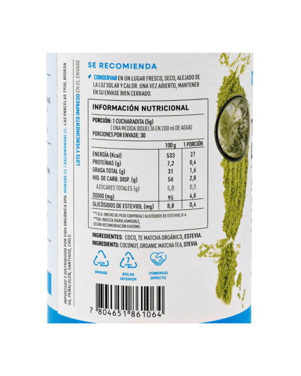 TÉ MATCHA LATTE MANARE 150 g