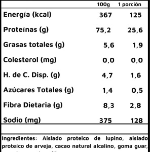 PROTEÍNA DE LUPINO CHOCOLATE CACAO 550 g