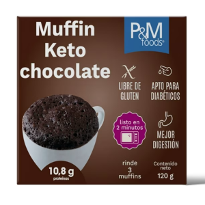 MUFFINS KETO CHOCOLATE PM FOODS 120 g