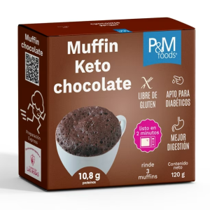 MUFFINS KETO CHOCOLATE PM FOODS 120 g