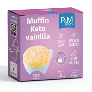 MUFFINS KETO VAINILLA PM FOODS 120 g