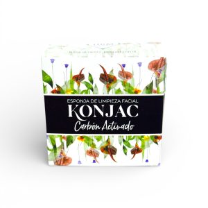 ESPONJA FACIAL DE KONJAC Y CARBON ACTIVADO
